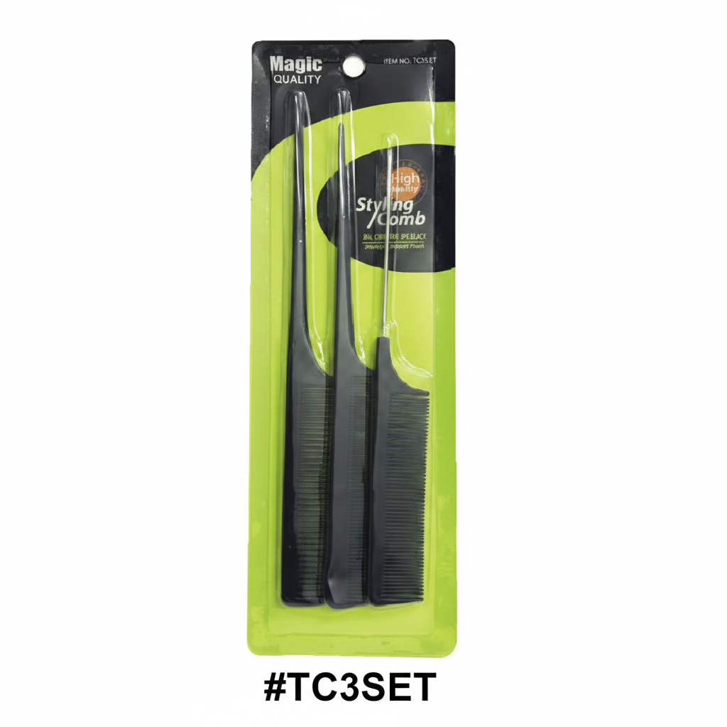 Magic Quality Styling Comb Set Black #TC3SET