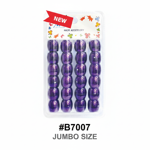 Merry Collection Jumbo Purple Bubble Hair Beads 24pcs #B7007