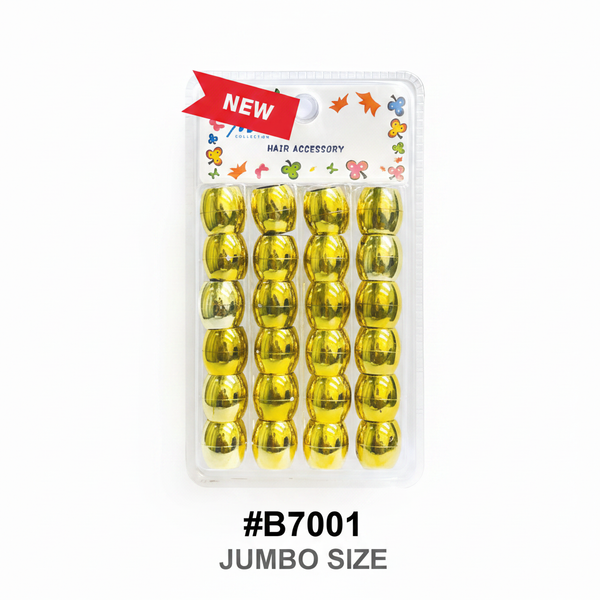 Jumbo Size Metallic Gold Bubble Hair Beads 24pcs #B7001