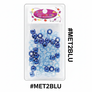 Beauty Magic Collection Metallic Blue Hair Beads #MET2BLU
