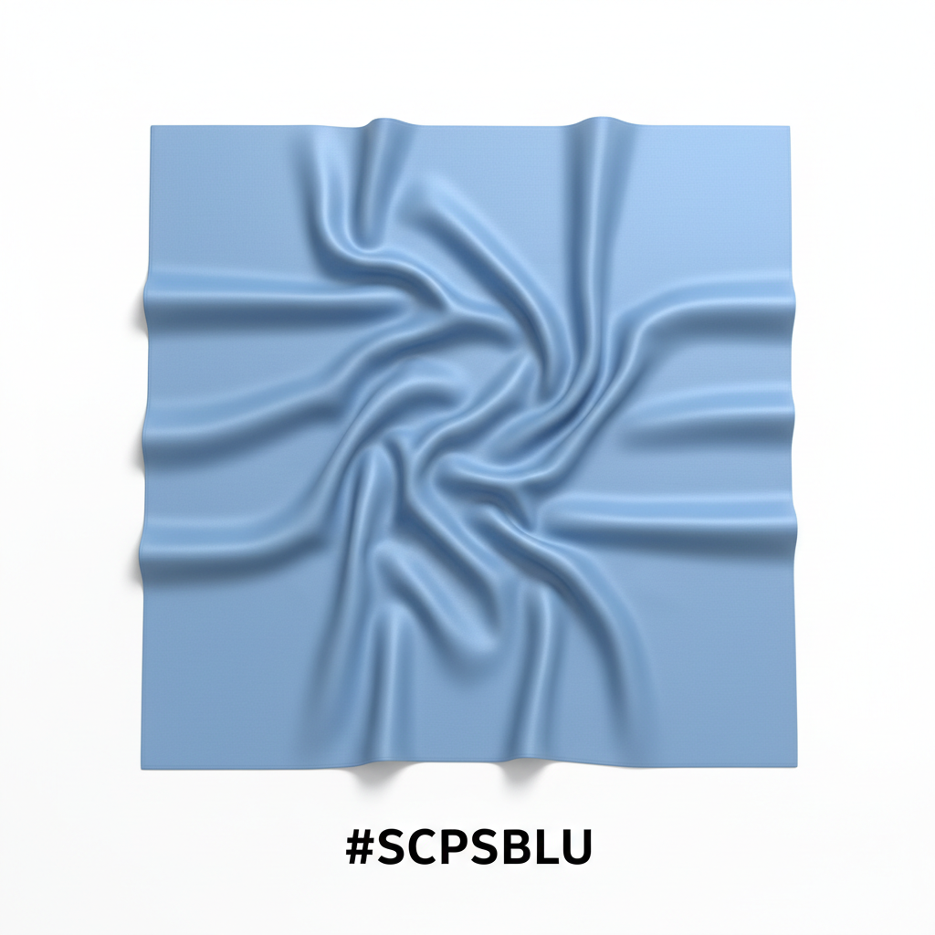 Silky Plain Scarf 90x90cm Sky Blue #SCPSBLU