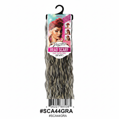 Mullo Head Scarf Zebra Gray #SCA44GRA