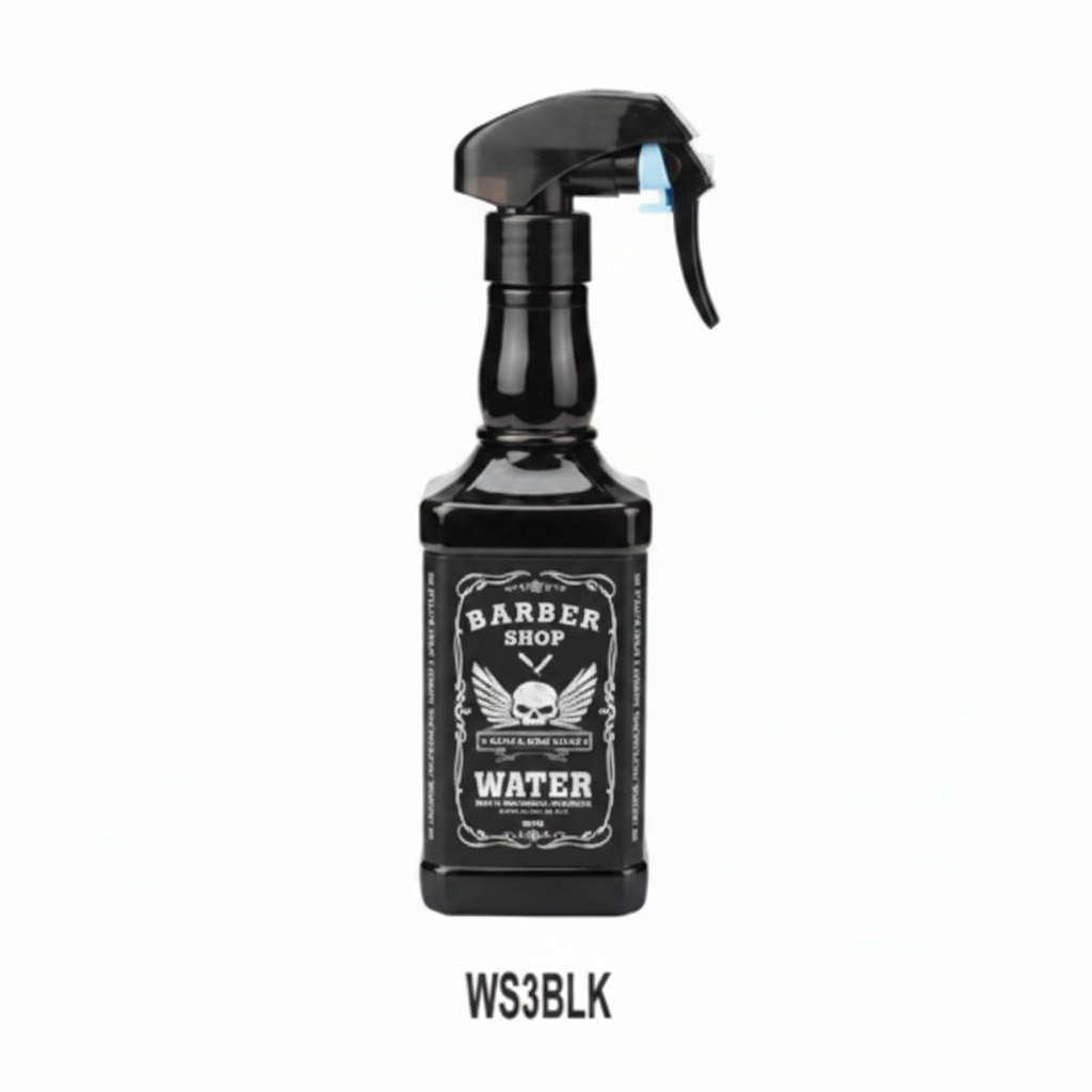 Barber Shop Water Spray Bottle 300ml Black WS3BLK