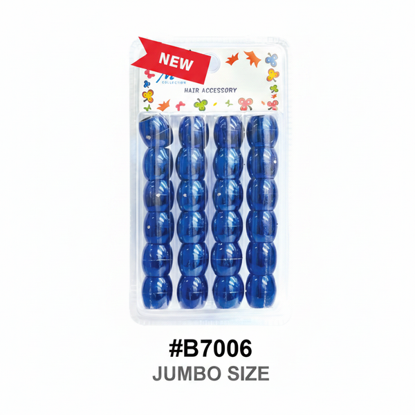 Merry Collection Jumbo Blue Bubble Hair Beads 24pcs #B7006