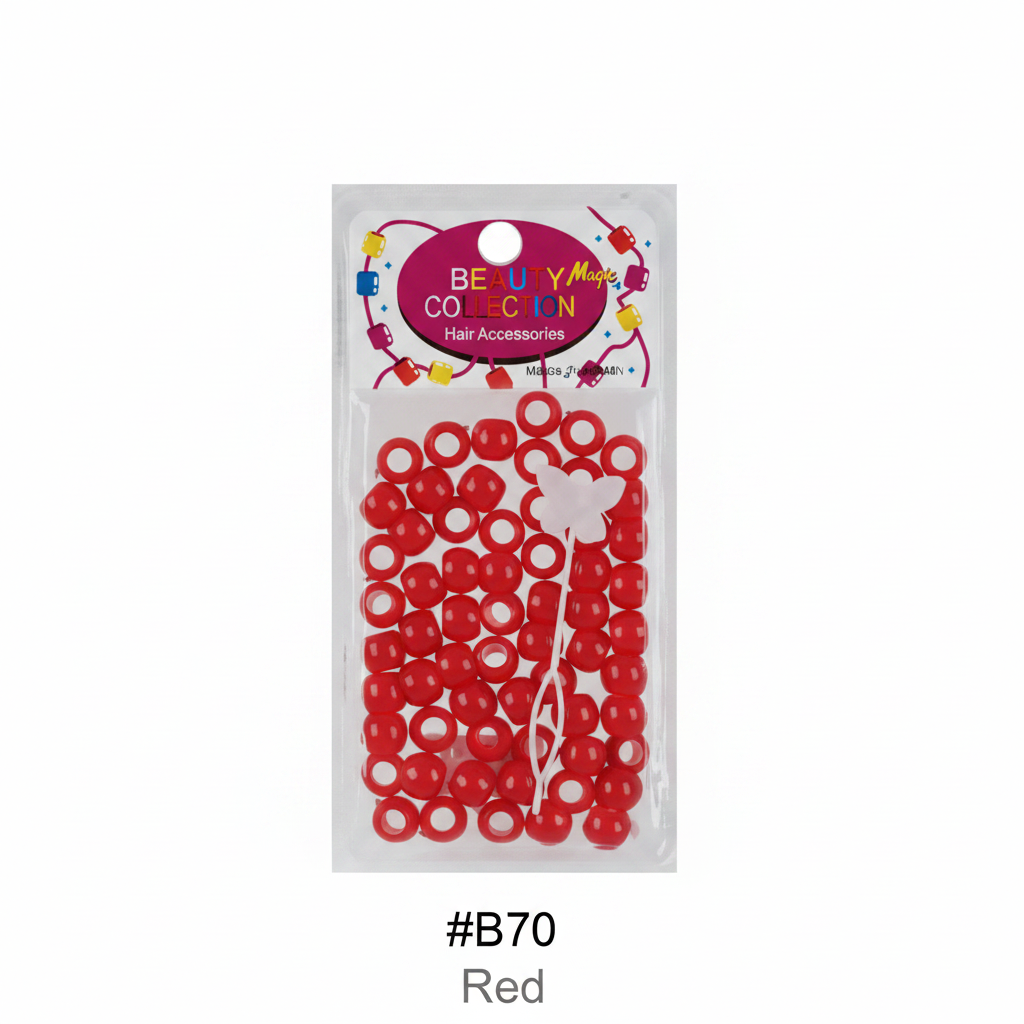Beauty Magic Collection Hair Beads #B70 Red