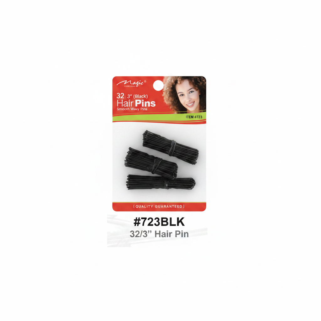 Magic 32 Hair Pins 3 inch Black #723BLK