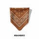 Brown Printed Paisley Bandana #BANBRO