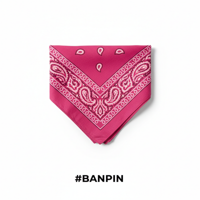 Pink Printed Paisley Bandana #BANPIN