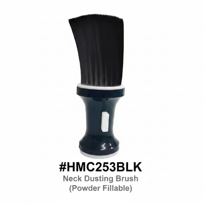 Neck Dusting Brush Powder Fillable Black #HMC253BLK