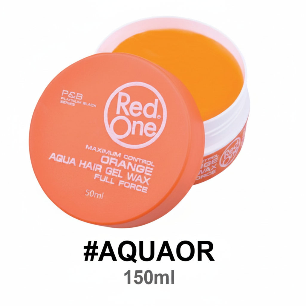 Red One Maximum Control Orange Aqua Hair Gel Wax Full Force 150ml #AQUAOR