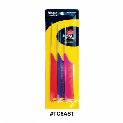 Magic Quality Styling Comb Set Assorted Colours #TC6AST