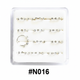 Silver Crystal Nose Pins Display Box #N016