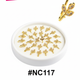 Gold Butterfly Crystal Rhinestone Nose Studs with Hook #NC117