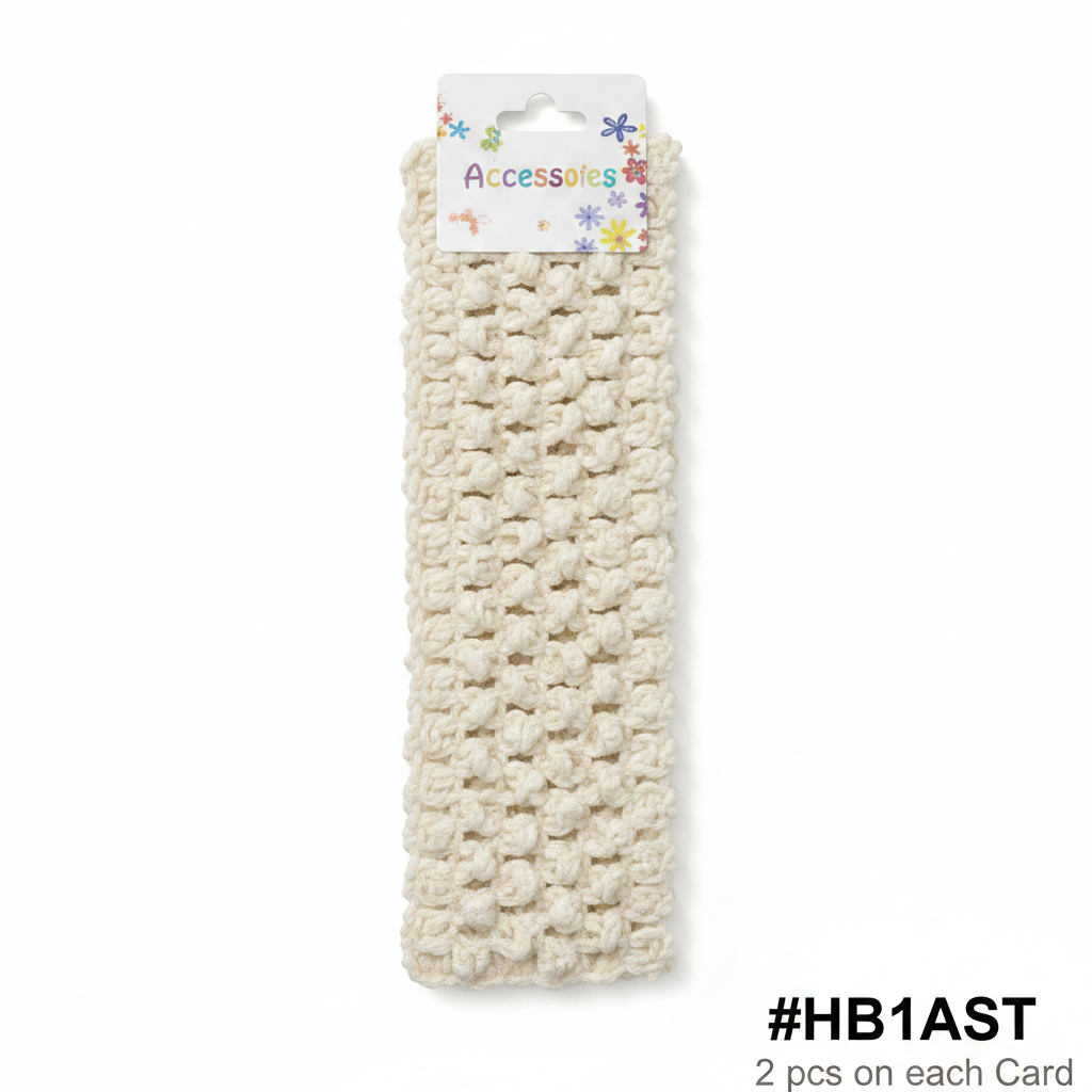 Cream Crochet Headband #HB1AST