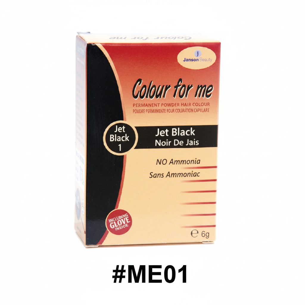 Colour for Me Permanent Powder Hair Colour Jet Black 1 #ME01