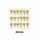 Gold Pavé Crystal Heart Nose Pins 15-Pack Display Card #NC64