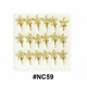 Gold Four-Petal Flower Marquise Crystal Rhinestone Nose Studs with Hook #NC59