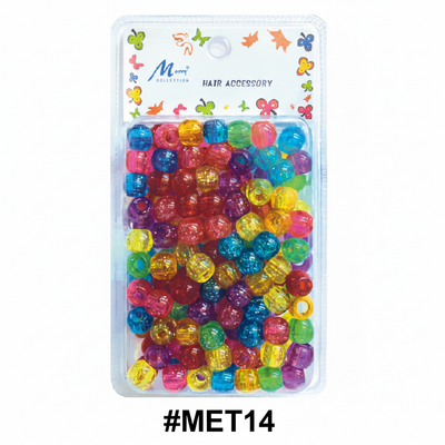 Murry Collection #MET14 Jumbo Multicolour Assorted Hair Beads Hair Accessory
