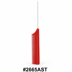 Stella Collection Pin Tail Comb #2665AST Red