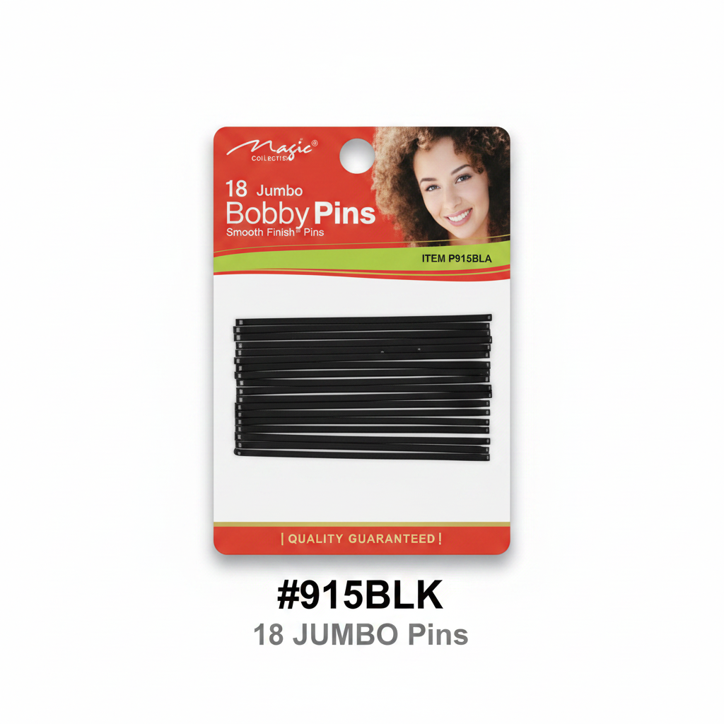 Magic 18 Jumbo Bobby Pins Black #915BLK
