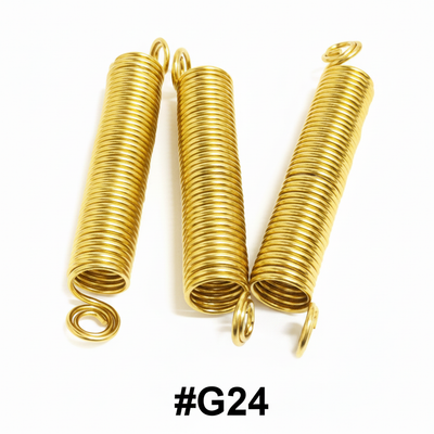 Gold wire spring coil dreadlock tubes 24pk card #G24