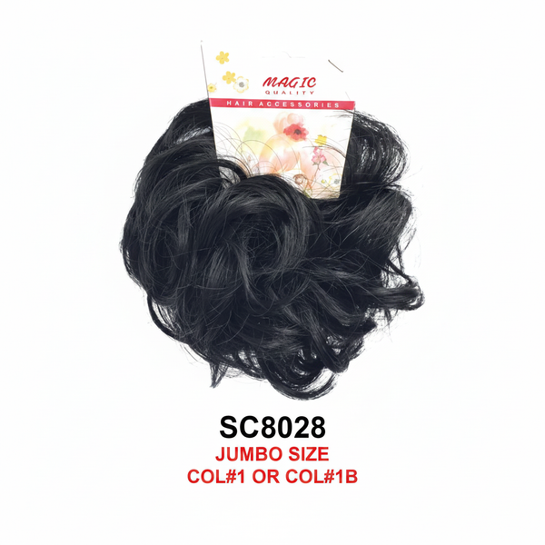 Magic Quality Jumbo Hair Bun Scrunchie Black SC8028