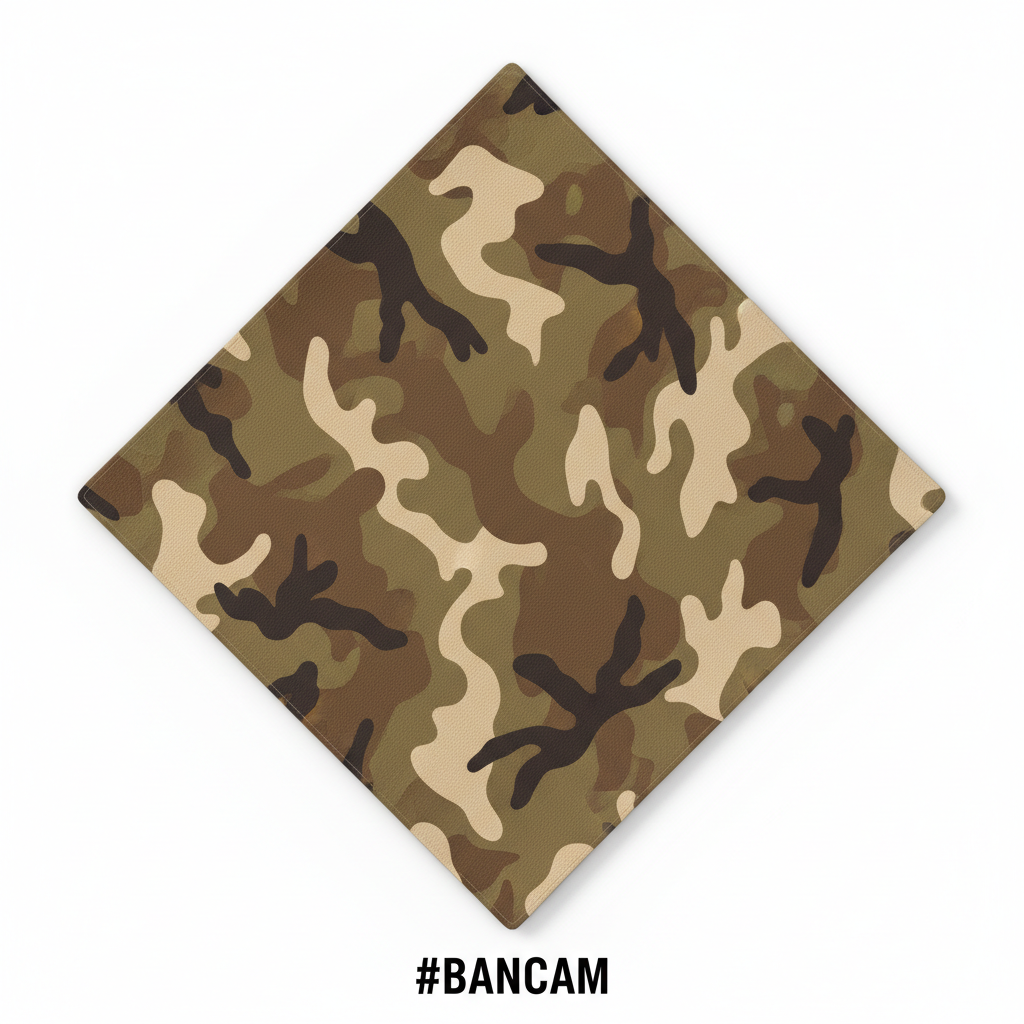 Desert Camouflage Print Cotton Bandana #BANCAM