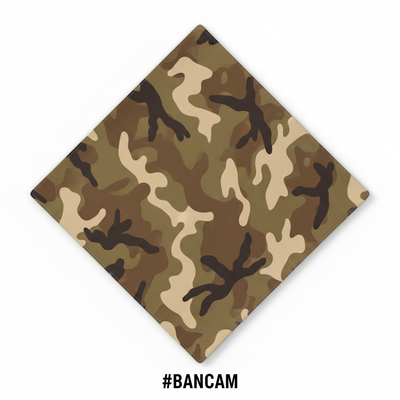 Desert Camouflage Print Cotton Bandana #BANCAM