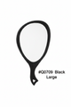 Large Teardrop Handheld Mirror with Handle Black #Q0709