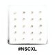 3.5mm Crystal Nose Studs 20-Pack Display Card #NSCXL