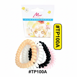 Magic Quality Assorted Spiral Coil Hair Ties 3pcs #TP100A