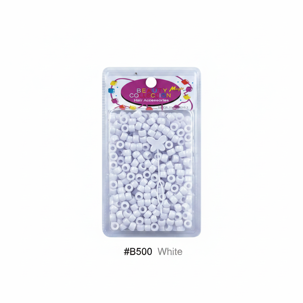 Beauty Magic Collection Hair Beads White #B500