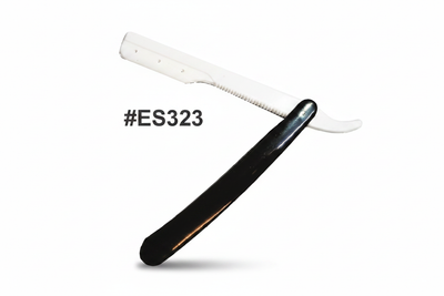 Plastic No Blade Straight Razor Shavette with Black Handle #ES323