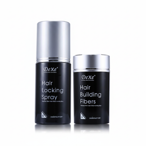 DexE Hair Building Fibers Kit Black #DEXE2 hero shot