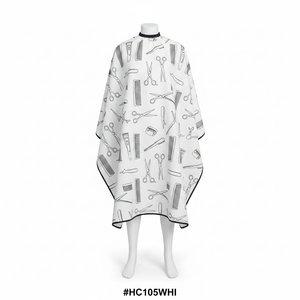 Barber Tools Print Barber Cape White #HC105WHI