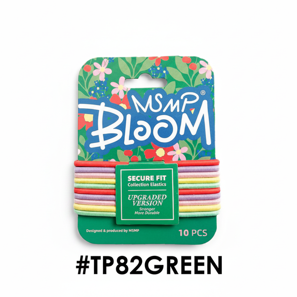 MSMP Bloom Secure Fit Elastics Pastel 10pcs #TP82GREEN