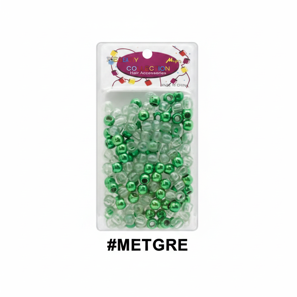 Beauty Collection Green Metallic Hair Beads #METGRE