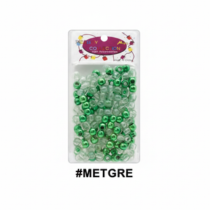Beauty Collection Green Metallic Hair Beads #METGRE