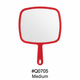 Medium Square Handheld Mirror with Handle Red #Q0705