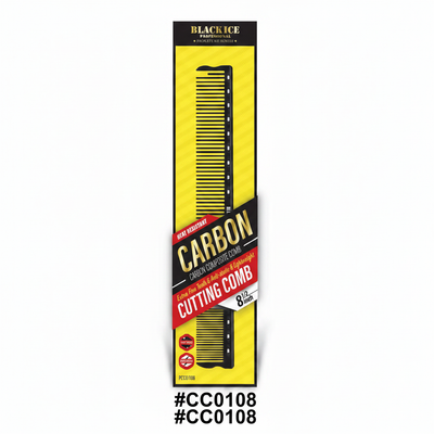 Black Ice Carbon Composite Cutting Comb 8.5 inch #CC0108