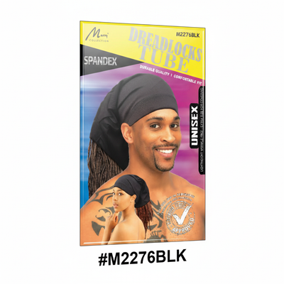 Spandex Dreadlocks Tube Black M2276BLK