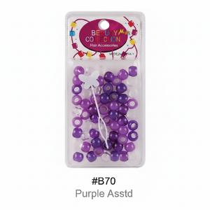 Beauty Magic Collection Hair Beads #B70 Purple Assorted