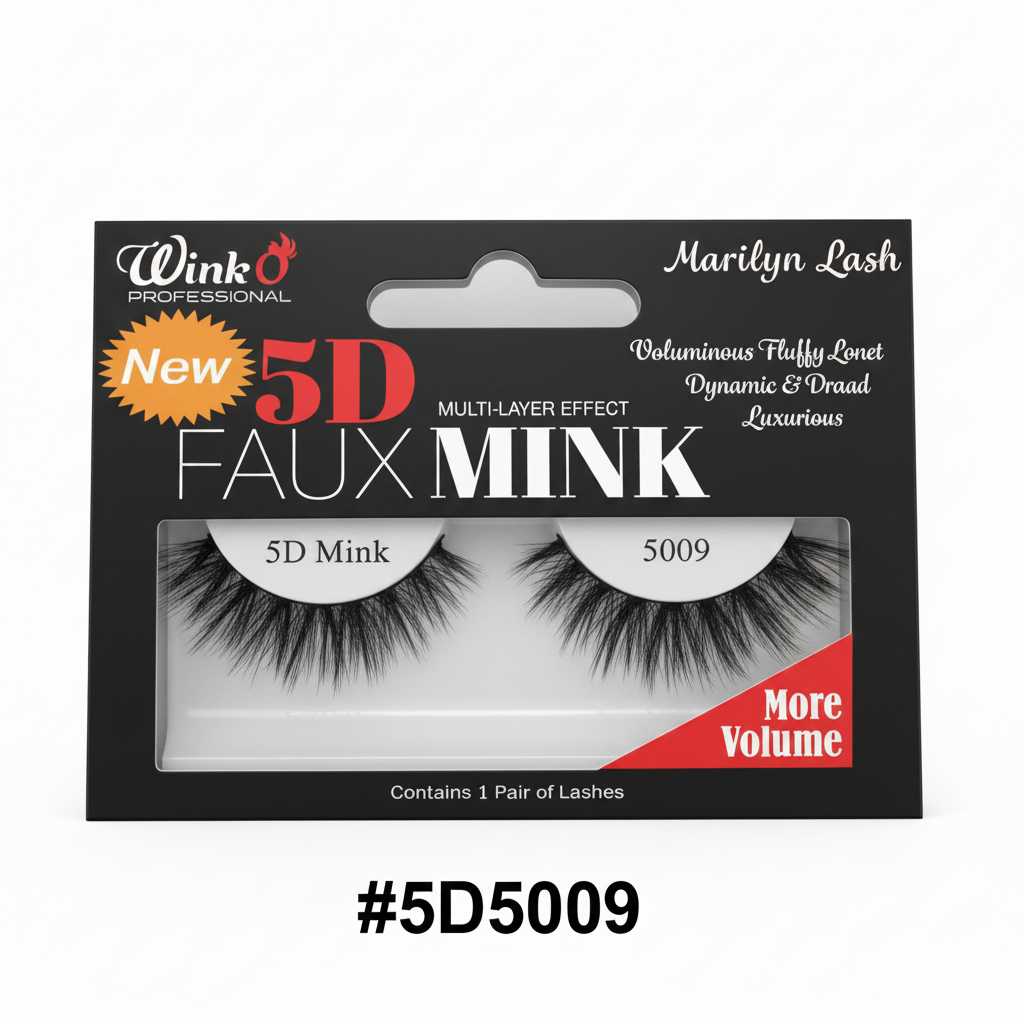 Wink O Professional 5D Faux Mink Marilyn Lash #5D5009 retail card