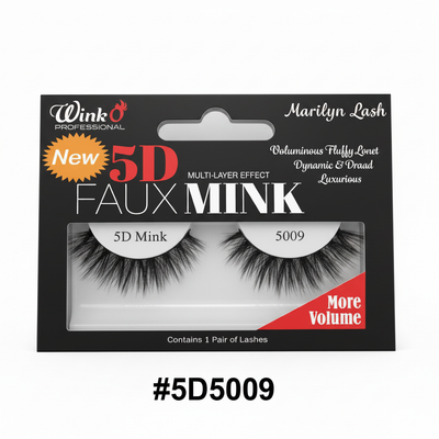 Wink O Professional 5D Faux Mink Marilyn Lash #5D5009 retail card