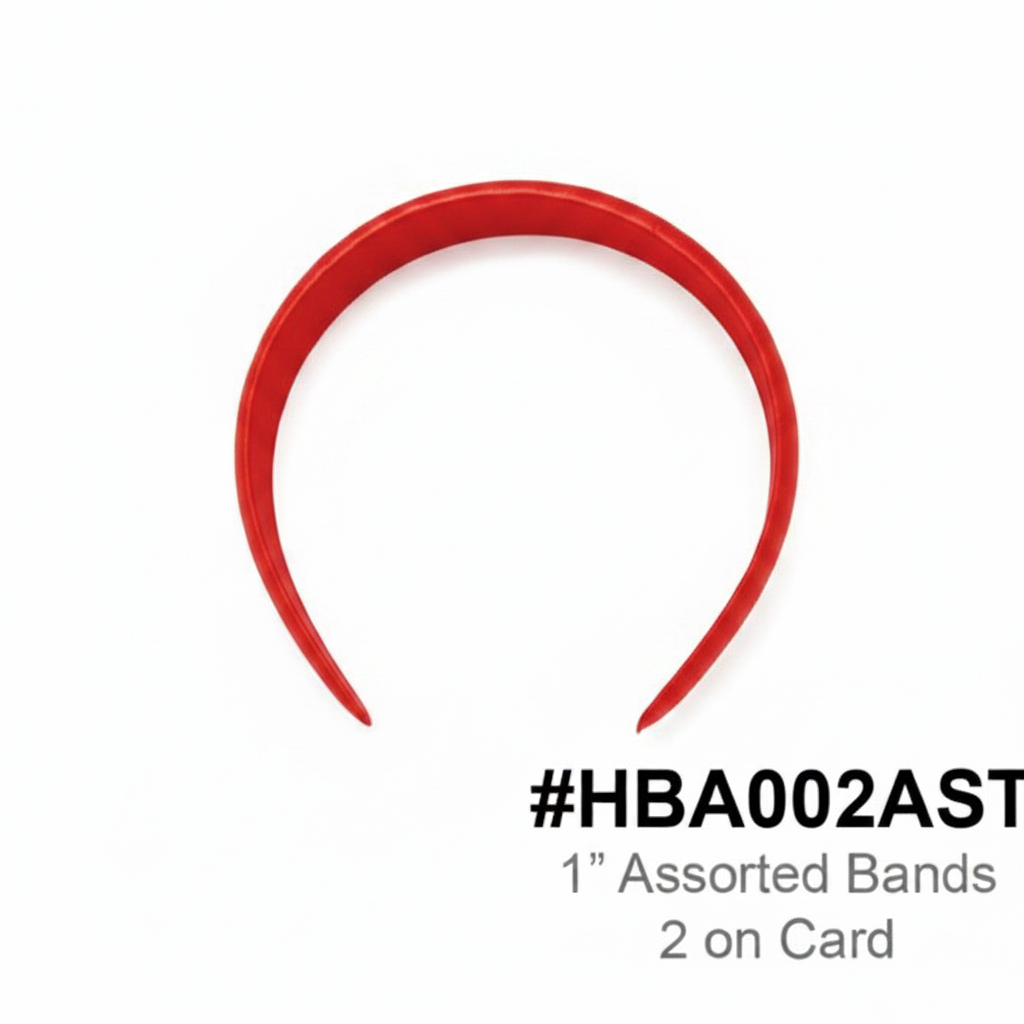 Red 1 Inch Hair Band #HBA002AST
