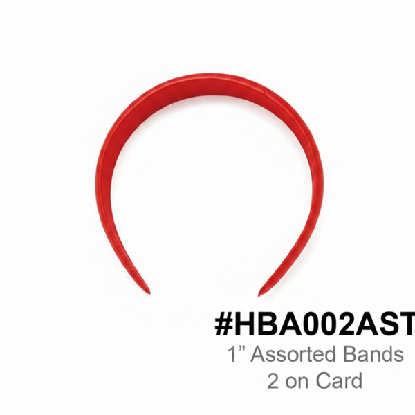 Red 1 Inch Hair Band #HBA002AST