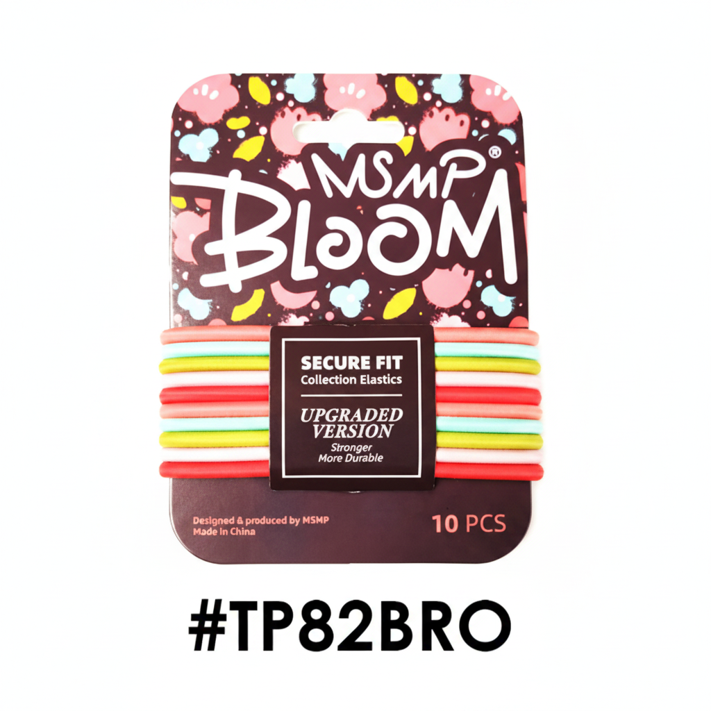 MSMP Bloom Secure Fit Elastics Bright Mixed 10pcs #TP82BRO