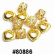 Gold Filigree Dread Beads with Open Heart Charm — #80886 24Pk Card