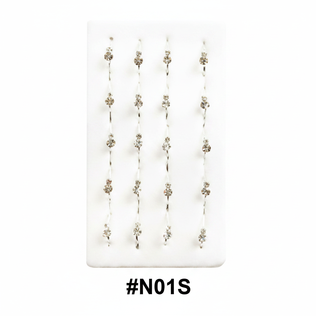 Silver Crystal Rhinestone Cluster Nose Pins #N01S