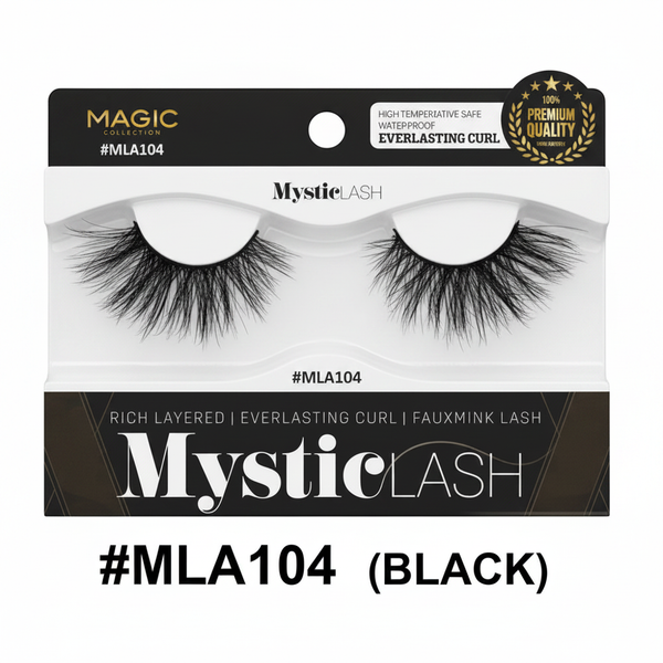 Magic Collection MysticLash #MLA104 3D Faux Mink Eyelash – Black